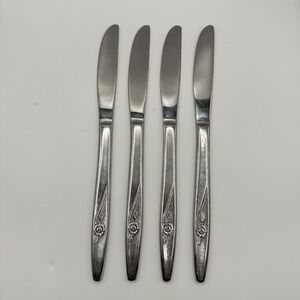 Utica Stainless‎ - Satin Rose - Dinner Knife Set of 4 USA Replacement